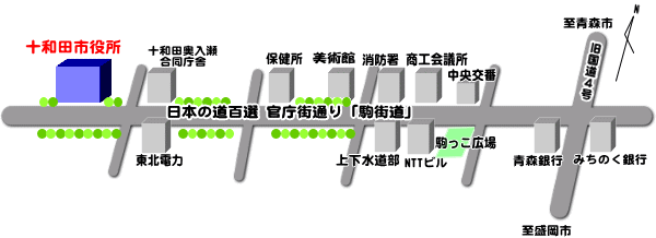 十和田市役所案内図