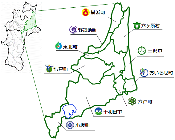 各市町村の位置関係地図